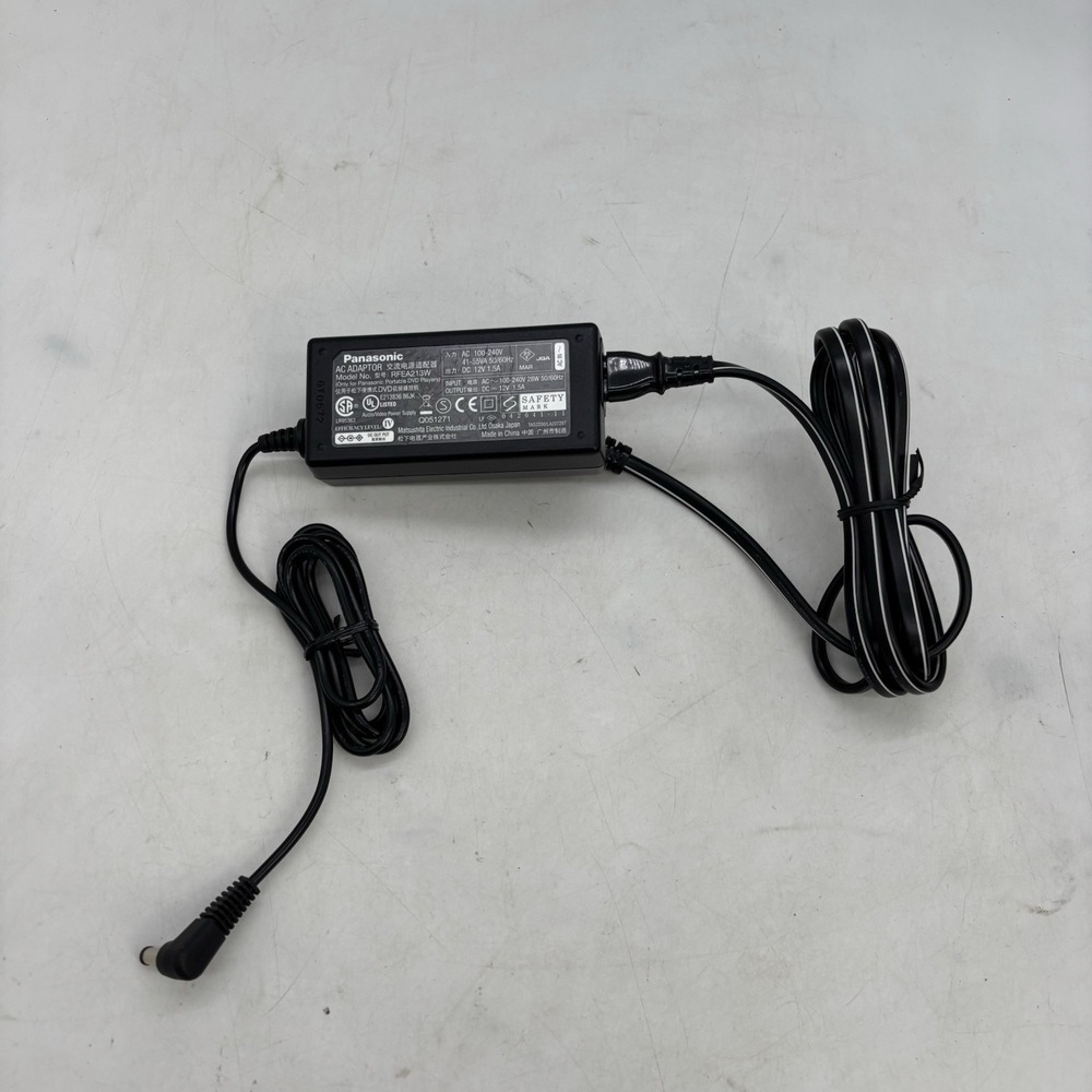 OEM PANASONIC 12V AC 1.5A Adapter RFEA213W for Portable DVD Player Used